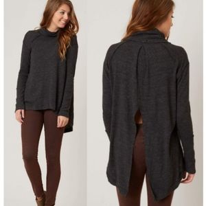 We The Free split back cowl neck top